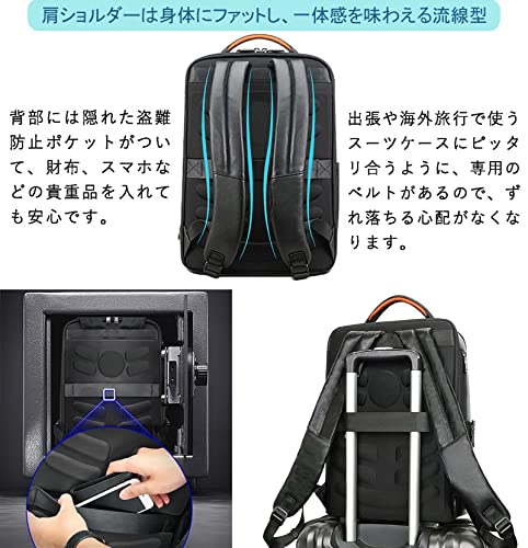 【在庫処分】[Ariga] リュック メンズ 本革 牛革 スクエア 15.6イン 在庫処分】[Ariga] リュック メンズ 本革 牛革 スクエア 15.6インの